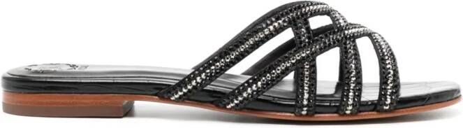 NICOLI Zuri sandalen verfraaid met kristallen Zwart