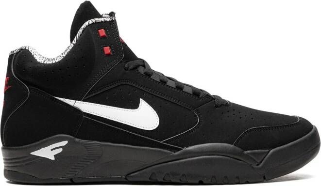 Nike "Air Flight Lite Mid Black White Varsity Red sneakers" Zwart