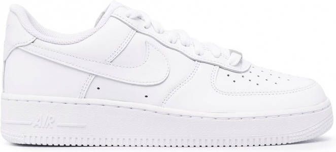Nike Air Force 1 '07 low top sneakers heren leer Polyester rubber 11.5 Wit