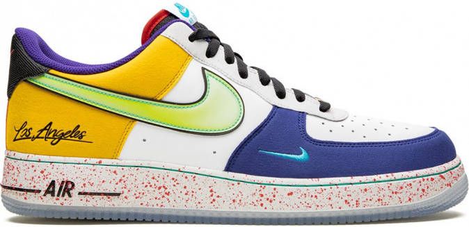 Nike Air Force 1 07 LV8 'What The LA' sneakers unisex rubber leer suède PolyesterPolyester 10.5 Blauw