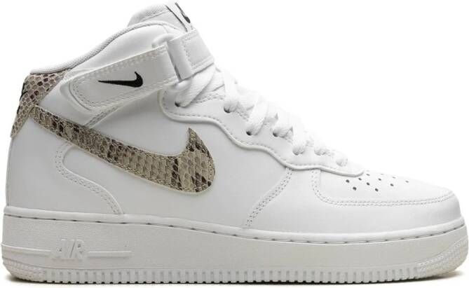 Nike Air Force 1 '07 Mid "White Snake Swoosh" sneakers Wit
