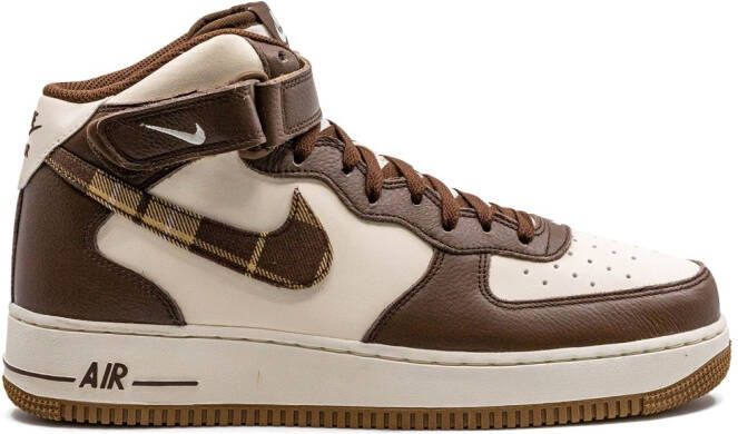 Nike "Air Force 1 Mid Brown Plaid sneakers" Bruin