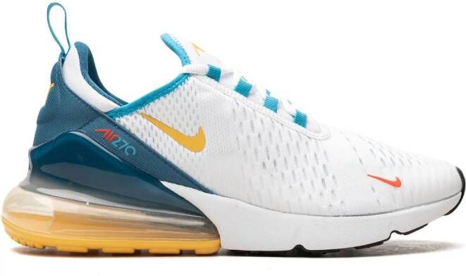 Nike "Air Max 270 White Industrial Blue Citron Pulse sneakers" Wit