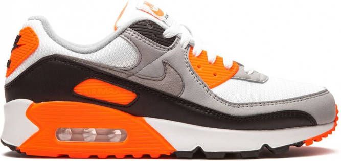Nike Air Max 90 sneakers rubber leer Polyester Stof 7.5 Wit