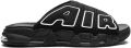 Nike "Air More Uptempo OG Black White slippers" Zwart - Zwart