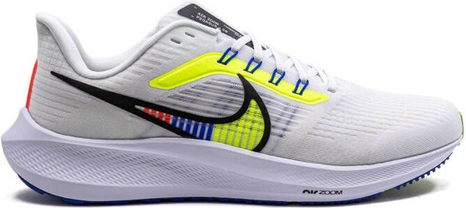 Nike "Air Zoom Pegasus 39 PRM White Volt Racer Blue sneakers" Wit - Foto 4