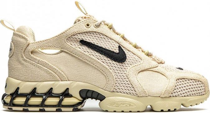 Nike "Air Zoom Spiridon Caged Stussy sneakers" rubber katoen Polyester Stof 10 Beige