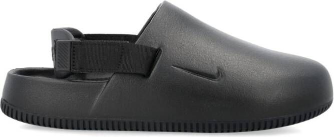 Nike Calm logo-debossed slippers Zwart