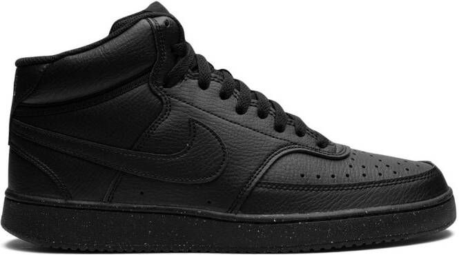 Nike "Court Vision Mid NN Triple Black sneakers" Zwart