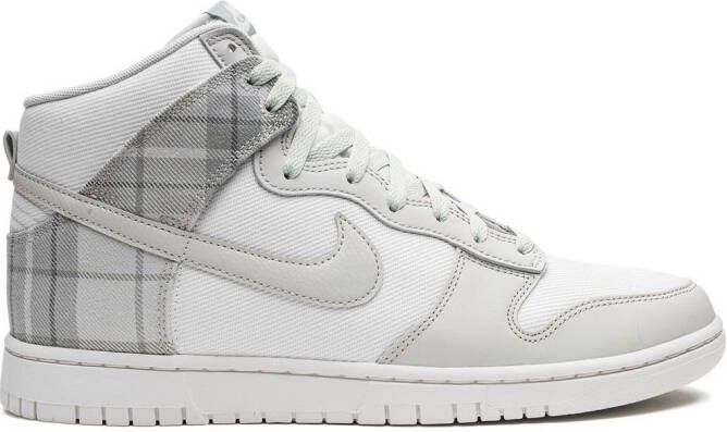 Nike Dunk High geruite sneakers Grijs