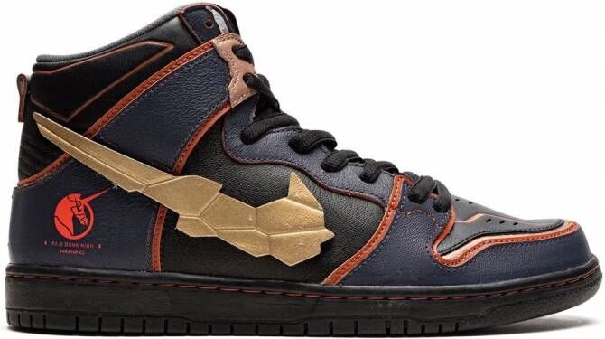 Nike x Gundam SB Dunk High “Banshee” sneakers Blauw