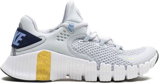 Nike Free Metcon 4 "Pure Platinum Grey Gold White" sneakers Grijs