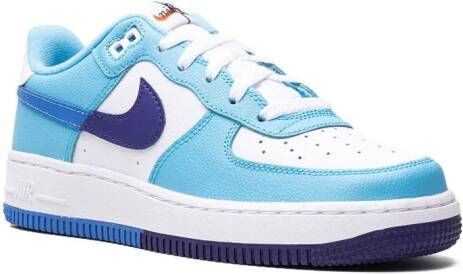 Nike Kids Air Force 1 Low Split "Light Photon Blue" sneakers Wit