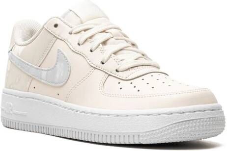 Nike Kids Air Force 1 "Pale Ivory Sea Glass White Football Grey" sneakers Beige