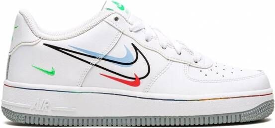 Nike Kids "Air Force 1 sneakers Multi-Swoosh" Wit