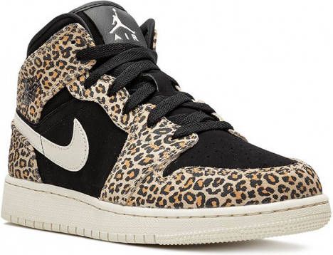 Jordan Kids Air Jordan 1 Mid SE high-top sneakers Zwart