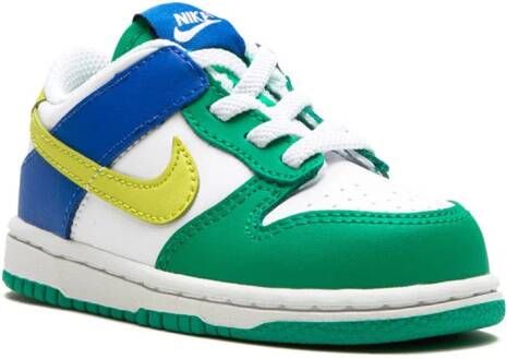 Nike Kids "Dunk Low Green Blue sneakers" Wit