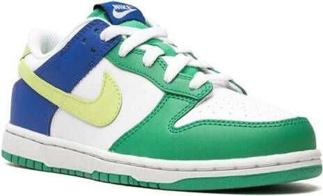 Nike Kids "Dunk Low Green Blue sneakers" Wit