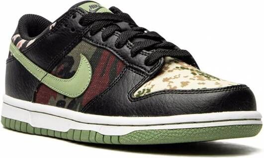 Nike Kids "Dunk Low Multi-Camo sneakers" Zwart