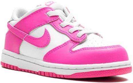 Nike Kids Dunk Low TD "White Laser Fuschia" sneakers Wit