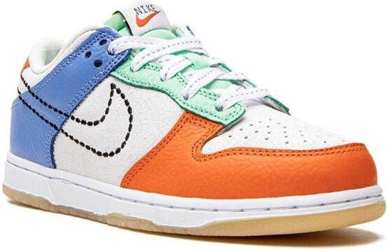 Nike Kids Dunk low-top sneakers Wit