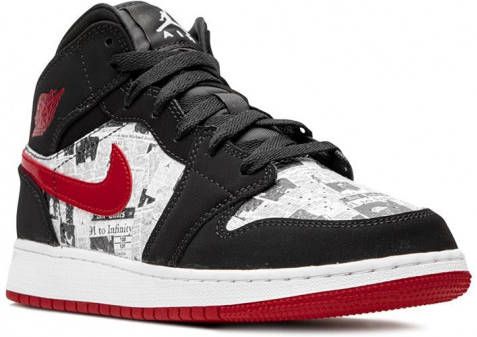 Jordan Kids TEEN Air Jordan 1 high-top sneakers Zwart