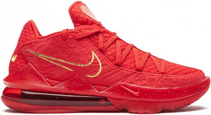 Nike LeBron 17 low-top sneakers Rood