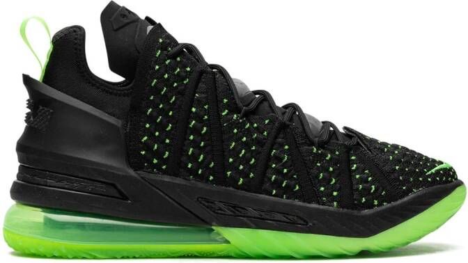 Nike "Lebron XVIII Electric Green sneakers" Zwart