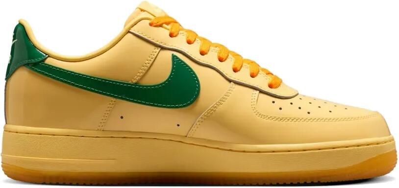 Nike Air Force 1 low-top lakleren sneakers Geel