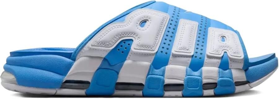 Nike Air More Uptempo Slide "University Blue" sandalen Blauw