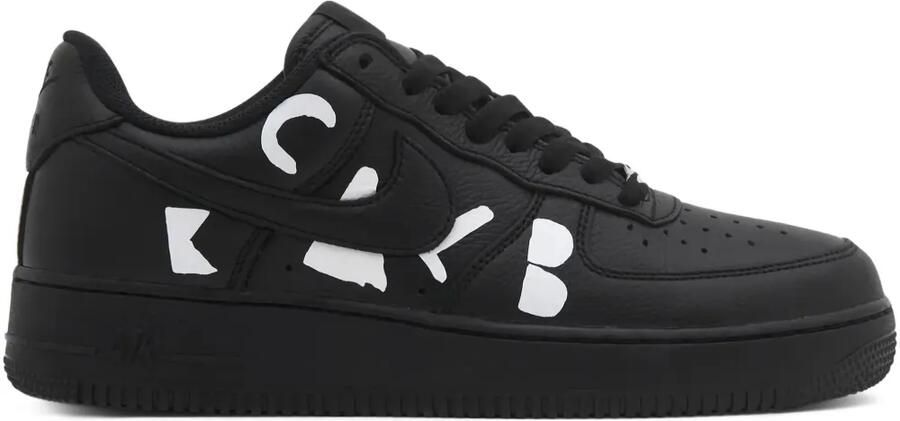 Nike Black leren high-top sneakers Zwart