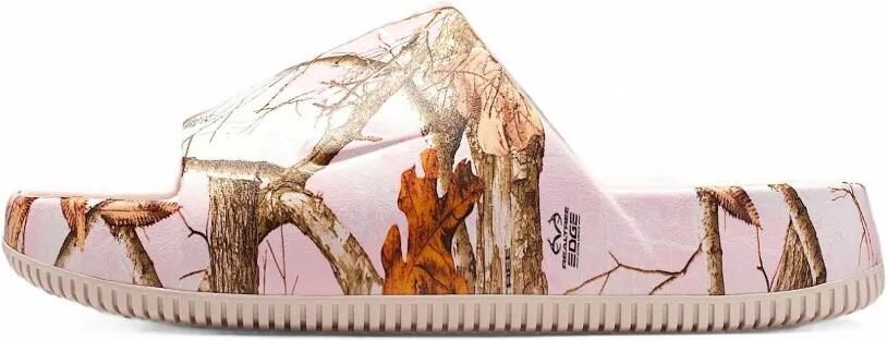 Nike Calm camouflage-print slides Roze