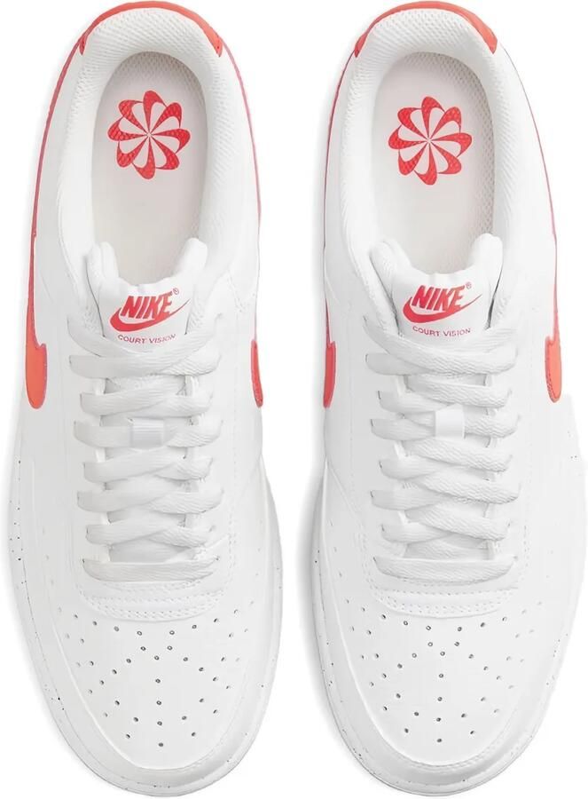 Nike Court Vision Low Next Nature "White Picante Red" sneakers Wit - Foto 2