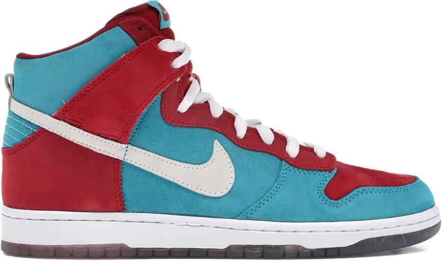 Nike Dunk High Premium SB high-top suède sneakers Rood - Foto 3