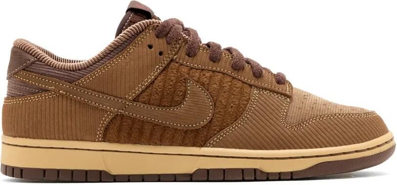 Nike Dunk Low Retro Premium ribfluwelen sneakers met logo Bruin