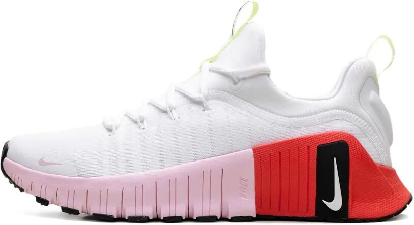 Nike Free Metcon 6 WMNS "White Barely Volt Bright Crimson Pink Foam" sneakers Wit - Foto 4