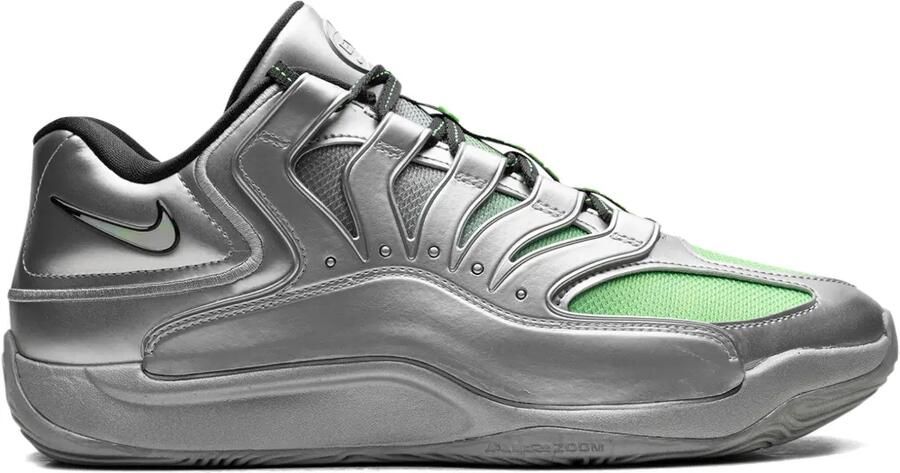 Nike KD 18 EYBL "Metallic Silver Green Strike Dark Smoke Grey" sneakers Grijs