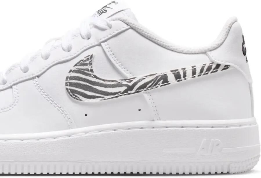 Nike Kids Air Force 1 GS sneakers met zebraprint Wit - Foto 2