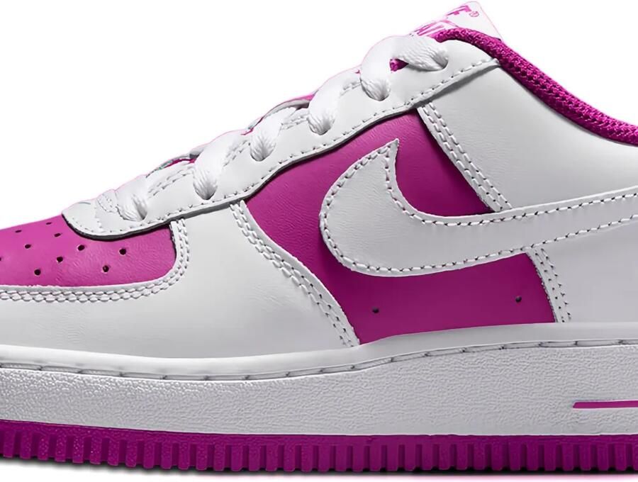 Nike Kids Air Force 1 Low "White Hot Fuchsia" sneakers Wit