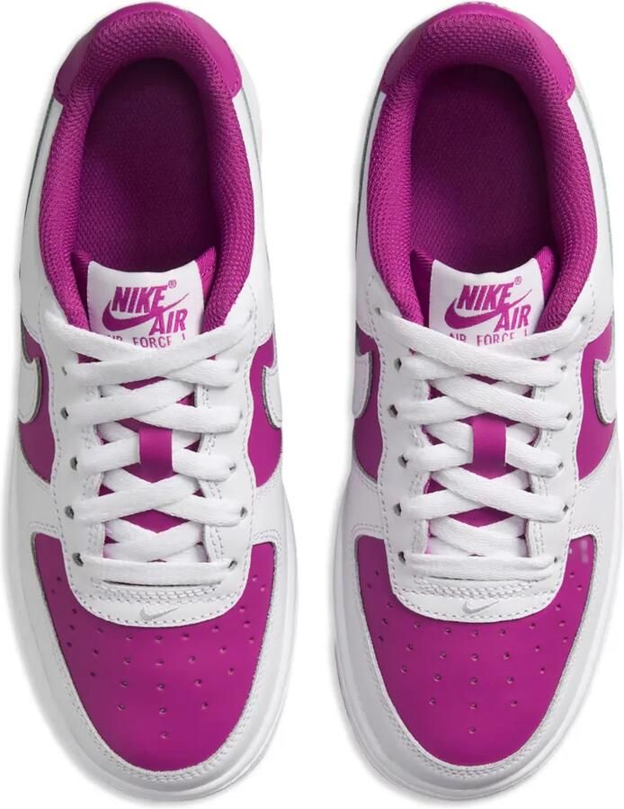Nike Kids Air Force 1 Low "White Hot Fuchsia" sneakers Wit - Foto 2