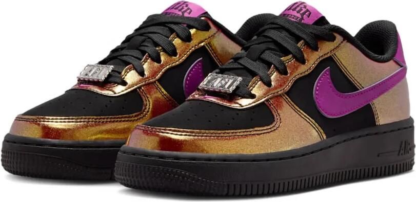 Nike Kids Air Force 1 LV8 "Glam Rock" Edition sneakers Zwart