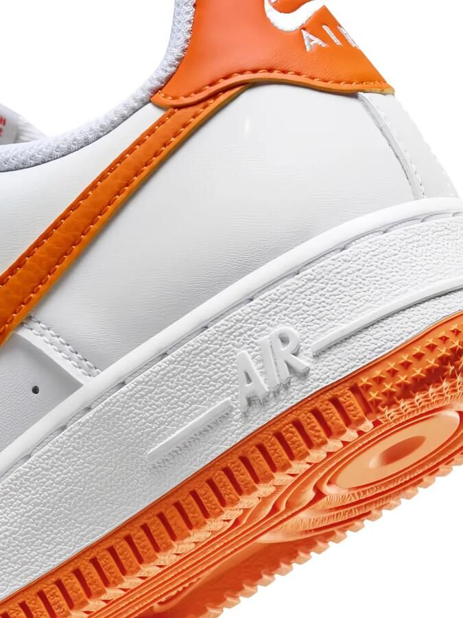 Nike Kids Air Force 1 "Pure Platinum Safety Orange" sneakers Wit - Foto 3