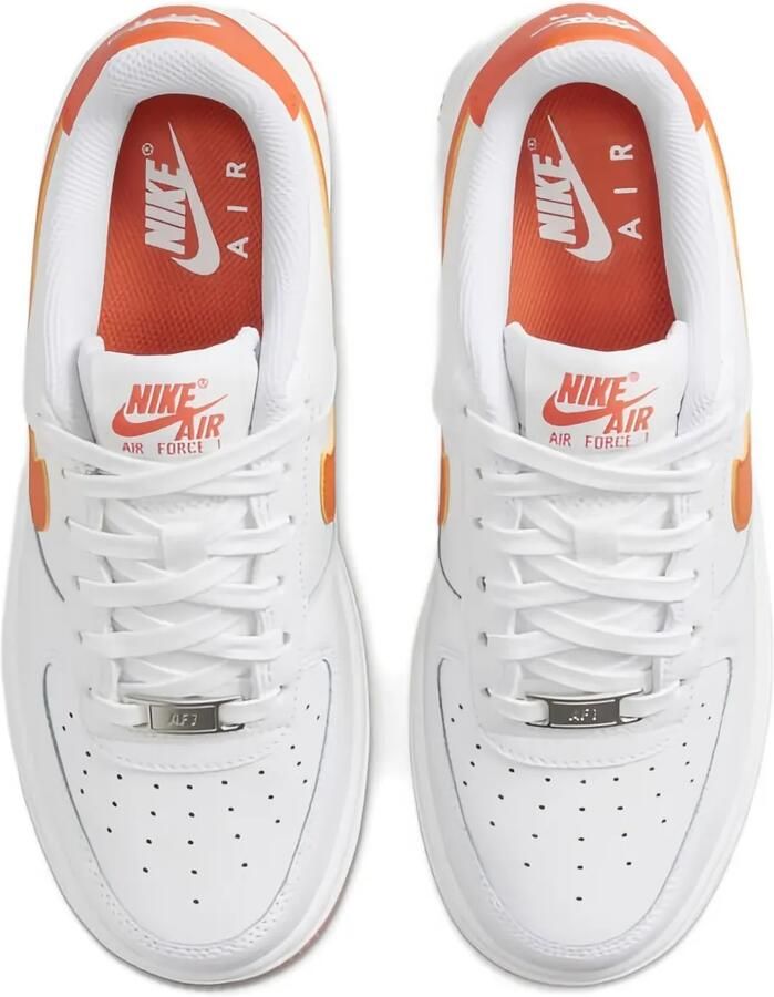 Nike Kids Air Force 1 "Pure Platinum Safety Orange" sneakers Wit - Foto 2