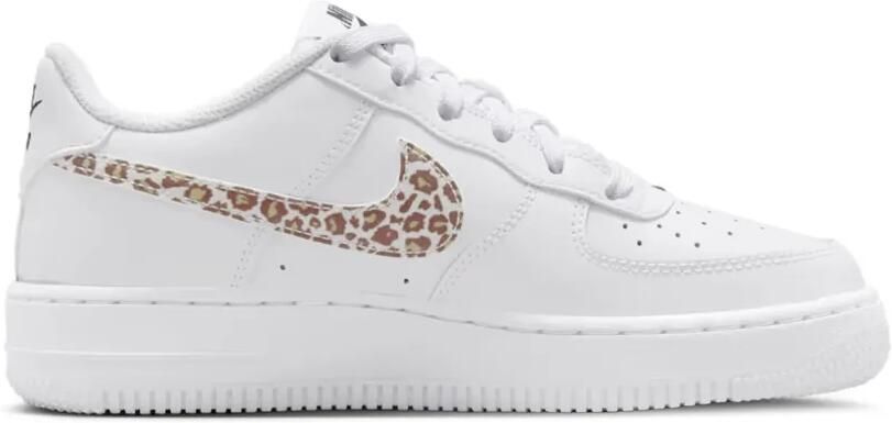 Nike Kids Air Force 1 sneakers met luipaardprint Wit