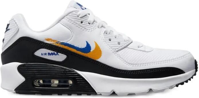 Nike Kids Air Max 90 "Double Swoosh White Black Gold Royal" sneakers Wit
