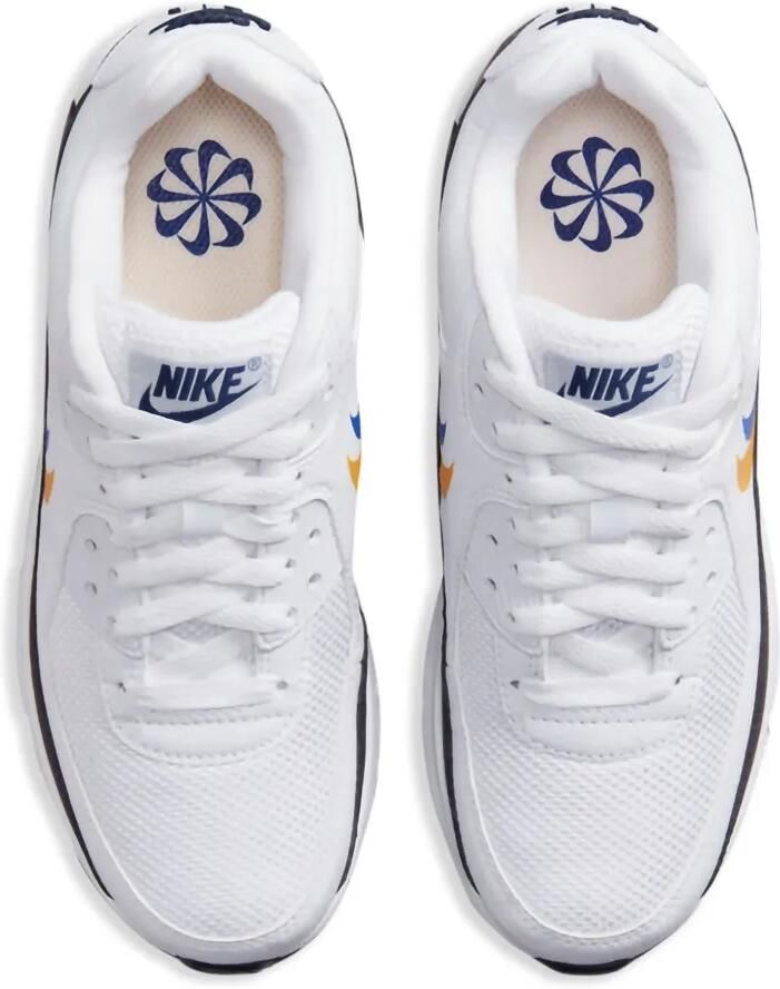 Nike Kids Air Max 90 "Double Swoosh White Black Gold Royal" sneakers Wit - Foto 2