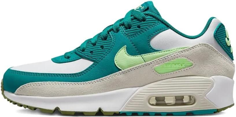 Nike Kids Air Max 90 LTR "Bright Spruce Barely Volt" sneakers Wit