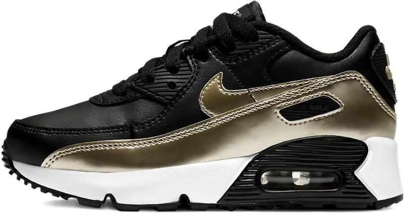 Nike Kids Air Max 90 LTR "Metallic Gold" sneakers Zwart - Foto 4