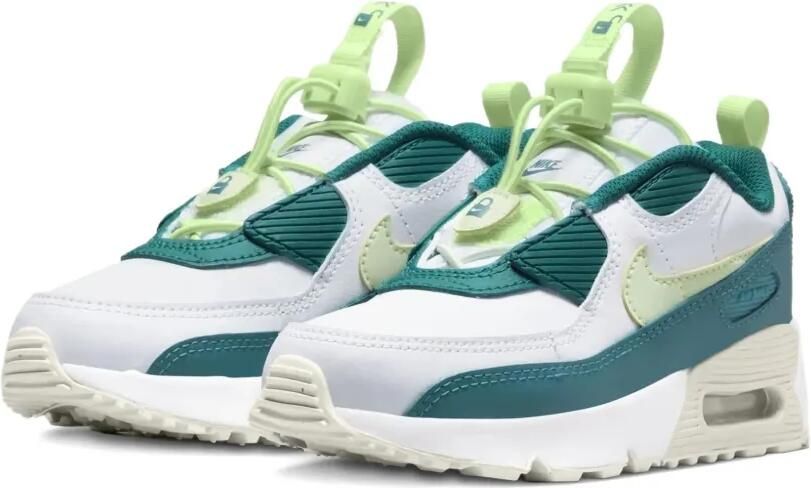 Nike Kids Air Max 90 Toggle "White Bright Spruce" sneakers Wit - Foto 4