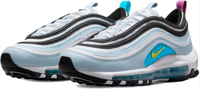 Nike Kids Air Max 97 "Blue Whisper Opti Yellow" sneakers Blauw - Foto 5
